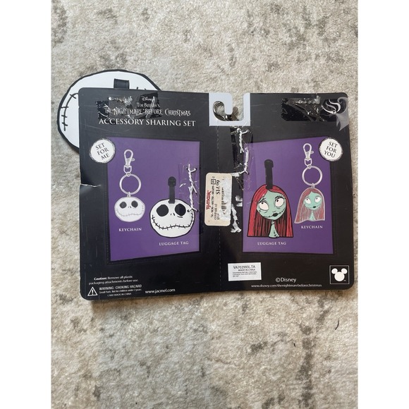 Disney Nightmare Before Christmas‎ Keychain Luggage Tag Set New - Picture 4 of 4